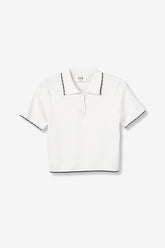 TIFFOSI COOKIE POLO CROPPED BIANCA DONNA SS26