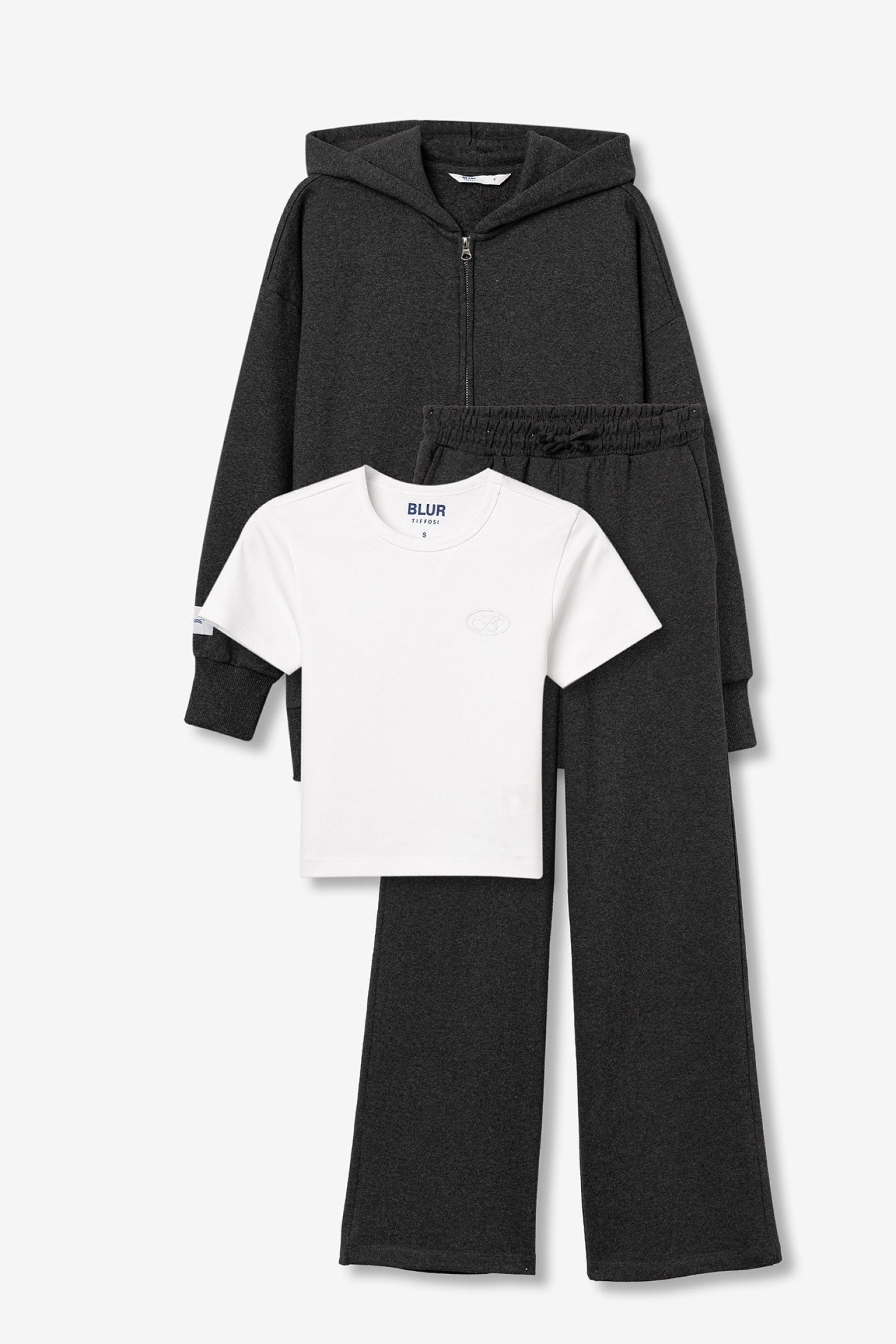 TIFFOSI GIRL TUTA GRIGIA 3 PEZZI BEAGLE_P