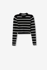 TIFFOSI GIRL MAGLIONCINO BOSTON NERO/BIANCO