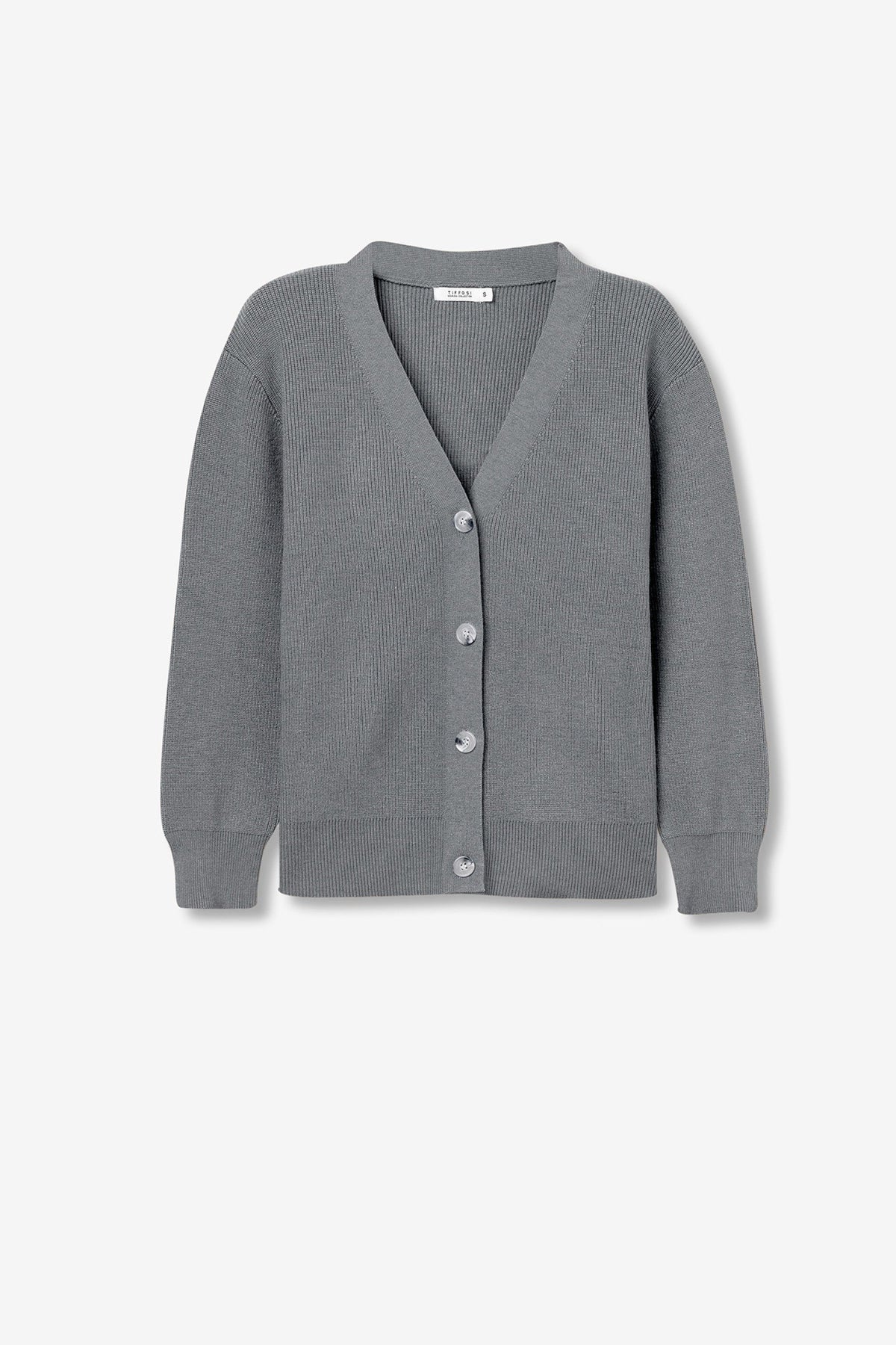 TIFFOSI DONNA CARDIGAN MIX&MATCH GRIGIO