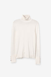 Tiffosi Vega Maglioncino a collo alto Bianco Brillante Donna AW26