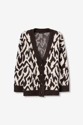 Tiffosi Dragon Cardigan Marrone/Bianco Donna AW26