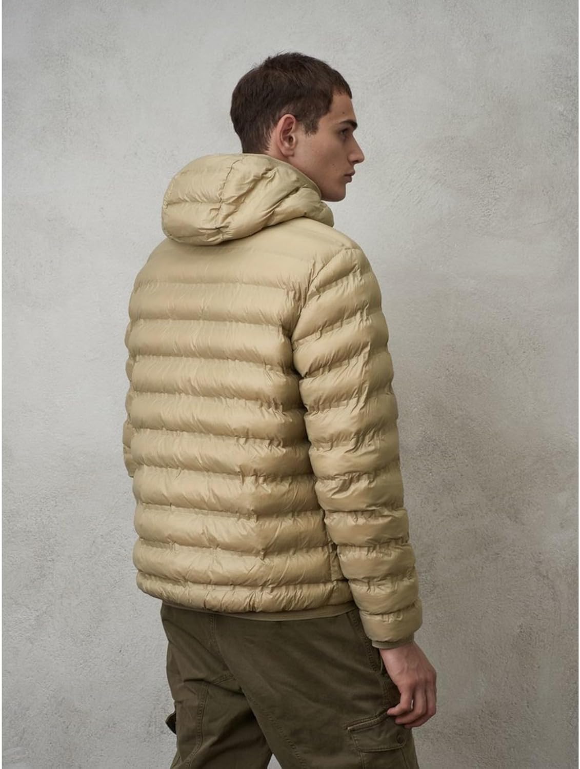 BLAUER Giubbotto Reversibile Liscio Uomo Invernale Verde/Beige