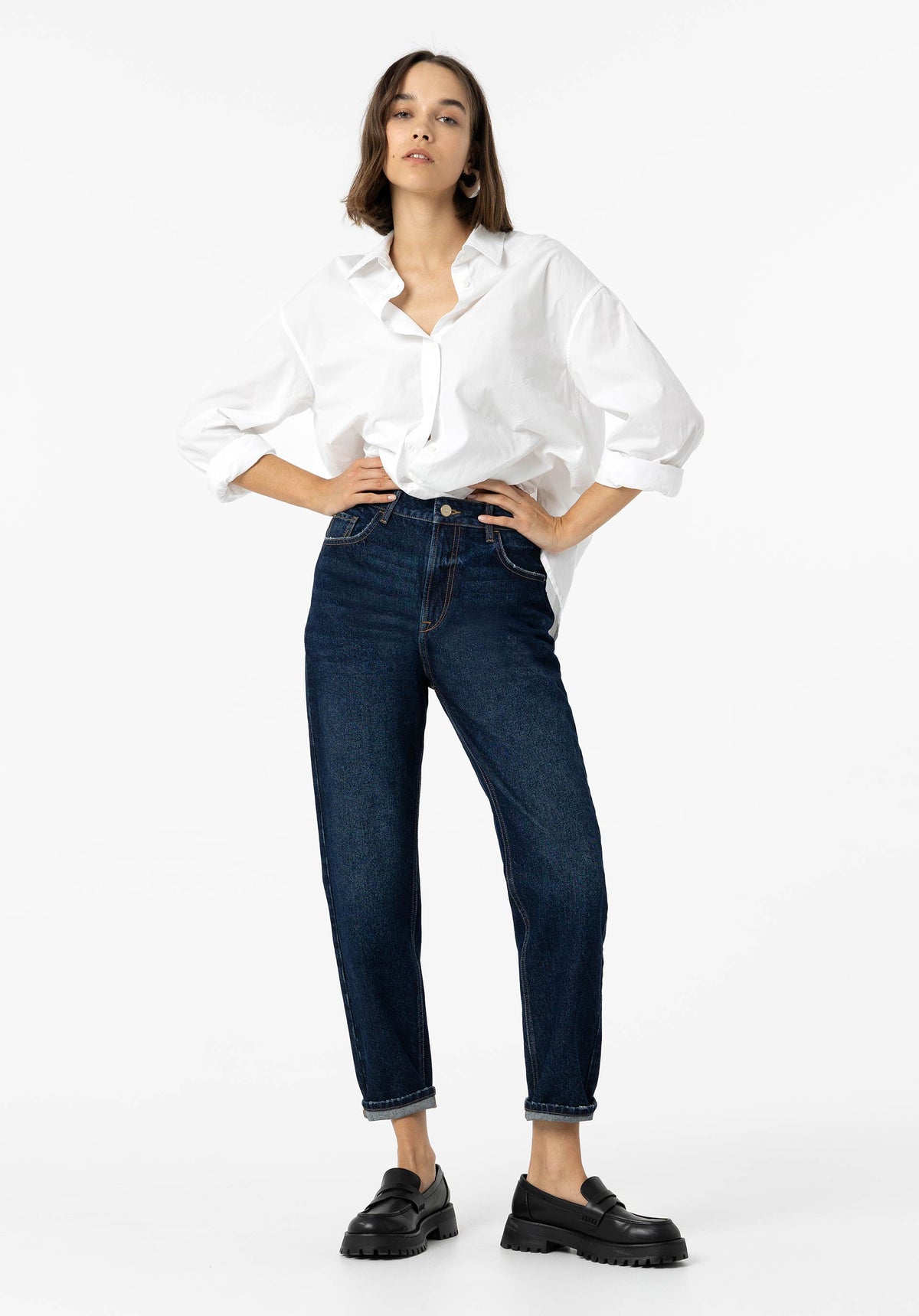 TIFFOSI DONNA JEANS MOM_122 BLU SCURO