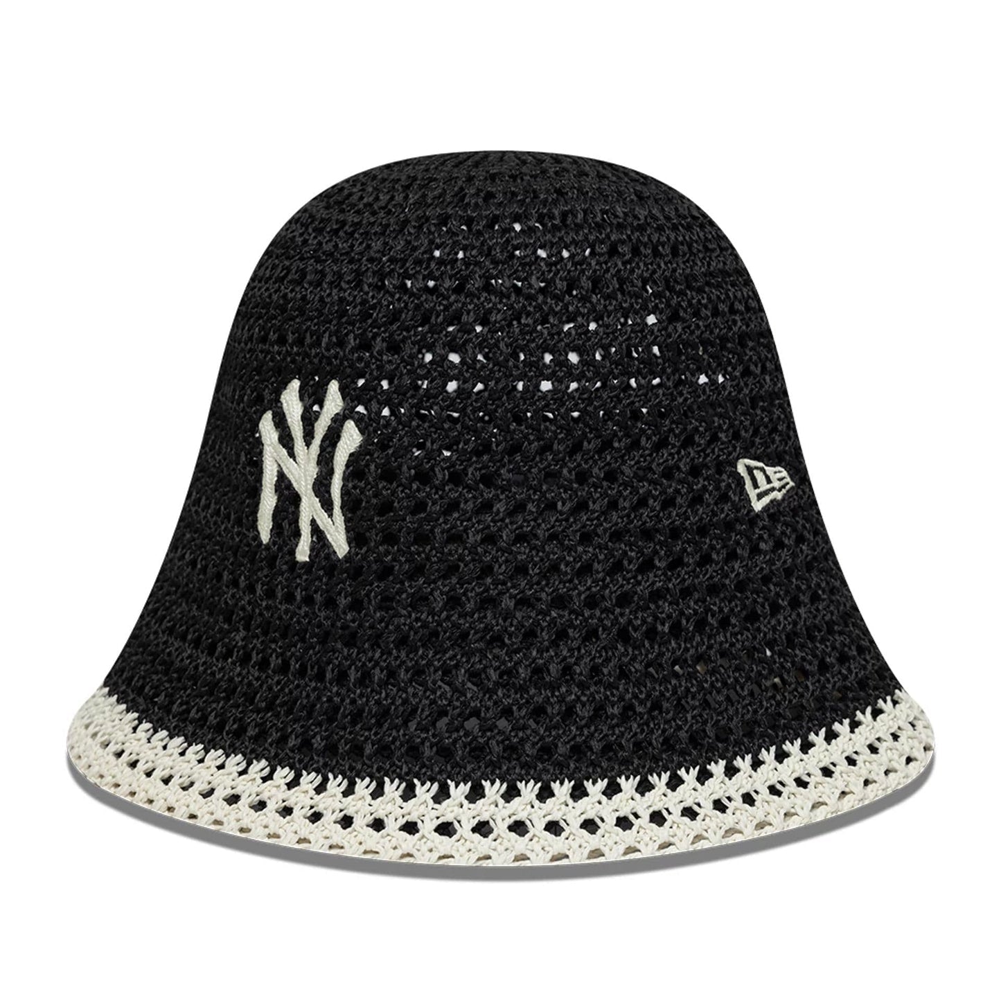 NEW ERA Cappello Pescatore Bucket New York Yankees MLB Knitted Explorer Nero Donna