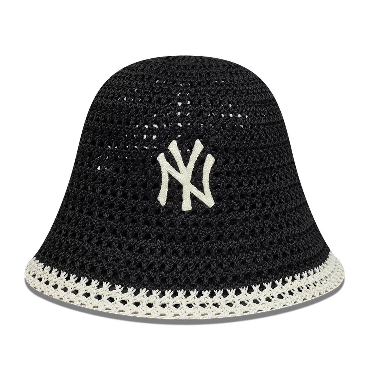 NEW ERA Cappello Pescatore Bucket New York Yankees MLB Knitted Explorer Nero Donna