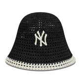 NEW ERA Cappello Pescatore Bucket New York Yankees MLB Knitted Explorer Nero Donna