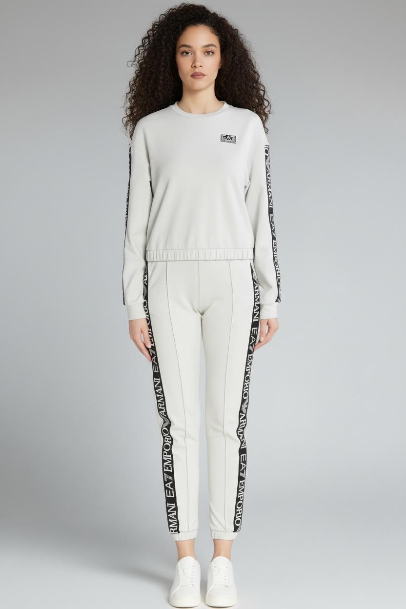 EMPORIO ARMANI TUTA GHIACCIO BANDE NERE DONNA