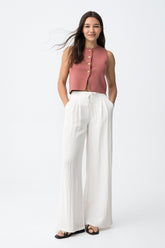 TIFFOSI AUGUSTA_B PANTALONE BIANCO DONNA SS26