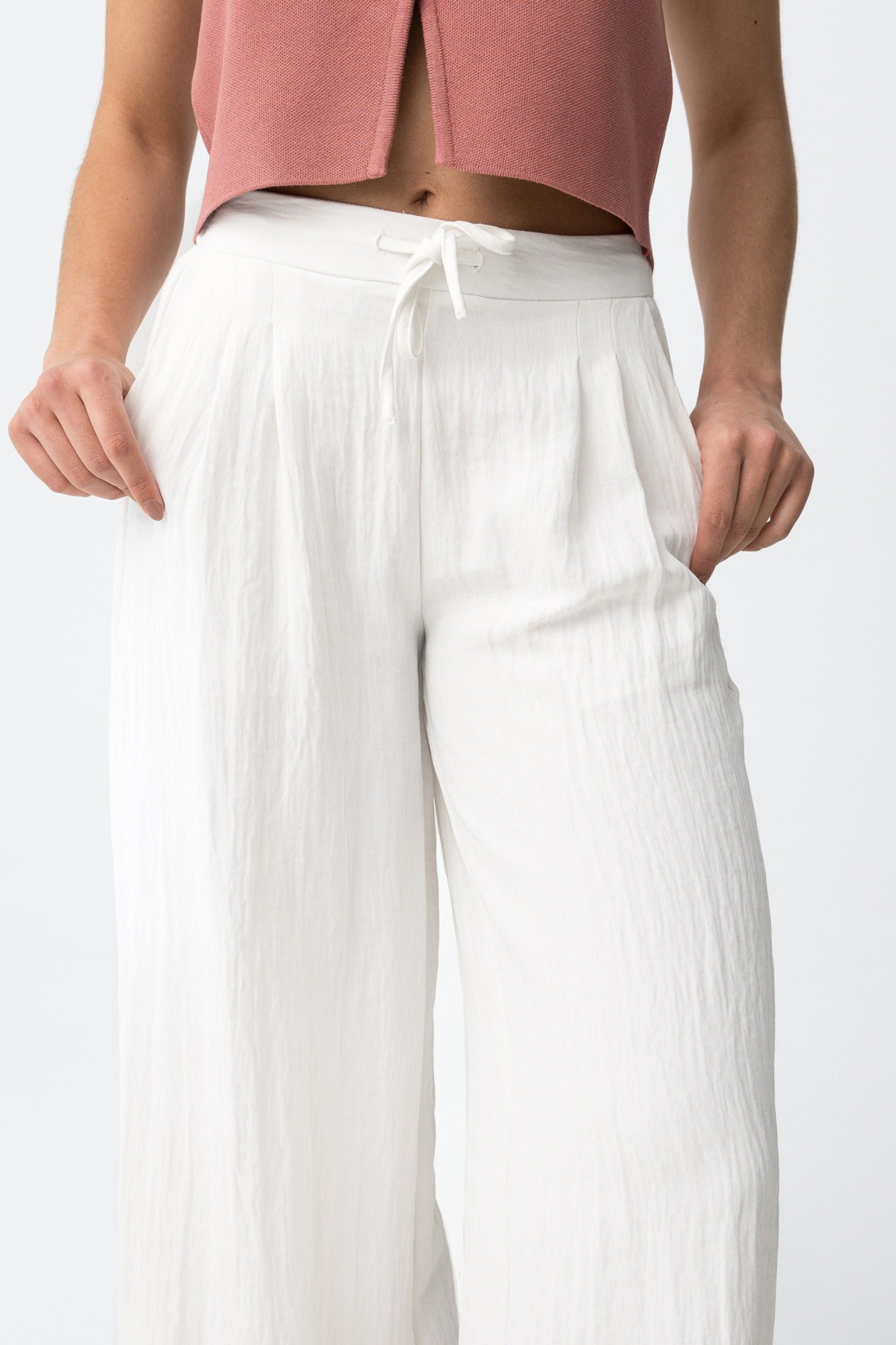 TIFFOSI AUGUSTA_B PANTALONE BIANCO DONNA SS26
