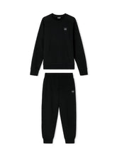 ARMANI Ea7 Tuta Completa Felpata Modern Fit Logo Retro Nero 25/26