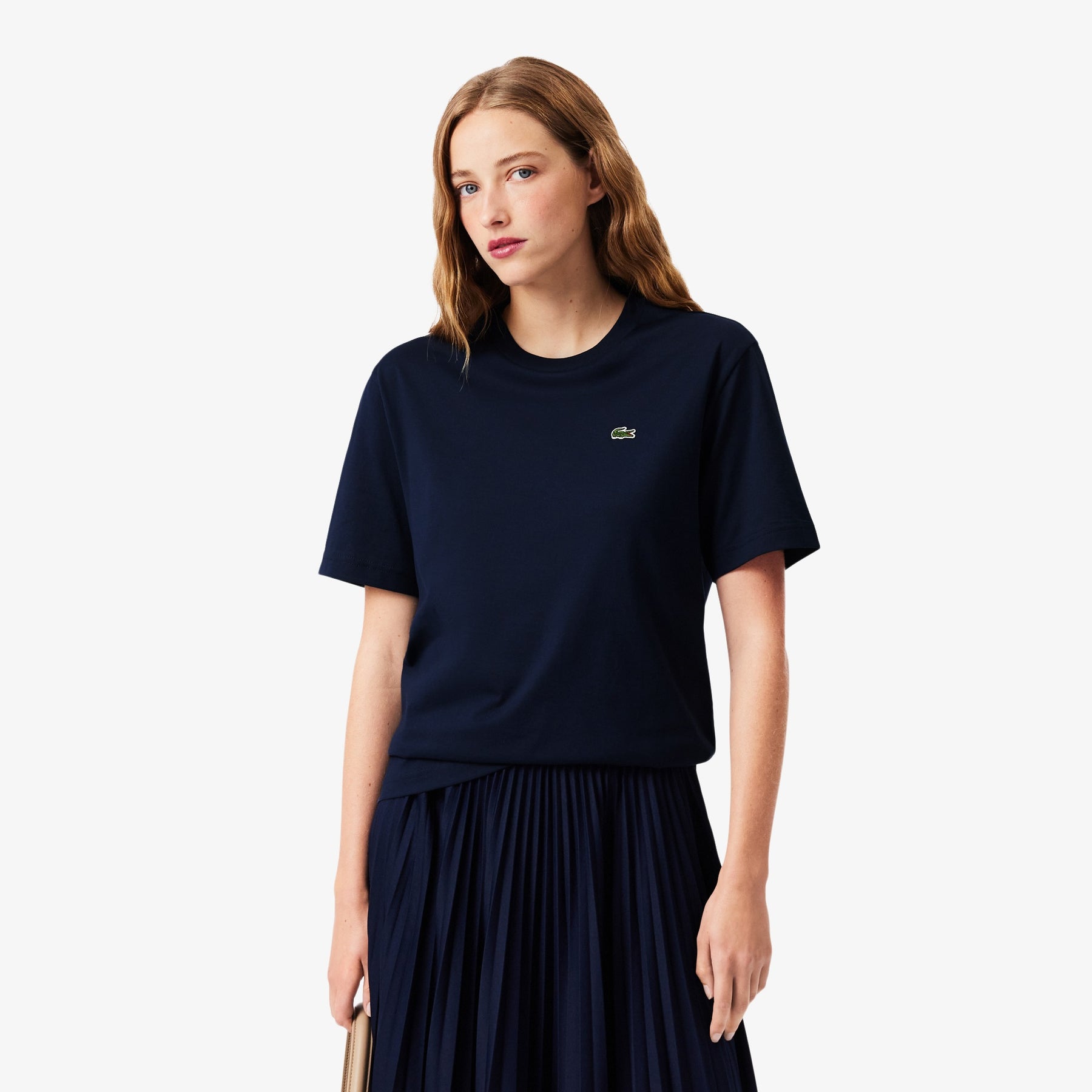 LACOSTE T-Shirt Basic Donna Blu