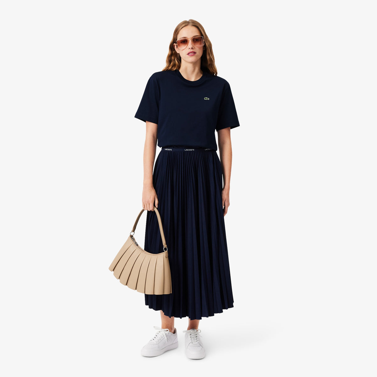 LACOSTE T-Shirt Basic Donna Blu