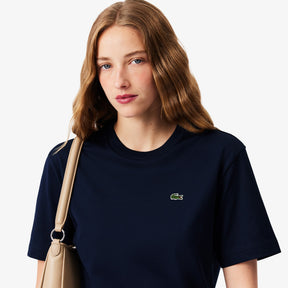 LACOSTE T-Shirt Basic Donna Blu