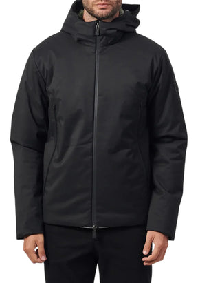 EMPORIO ARMANI GIUBBOTTO NERO PIUMINO EA7 CON CAPPUCCIO