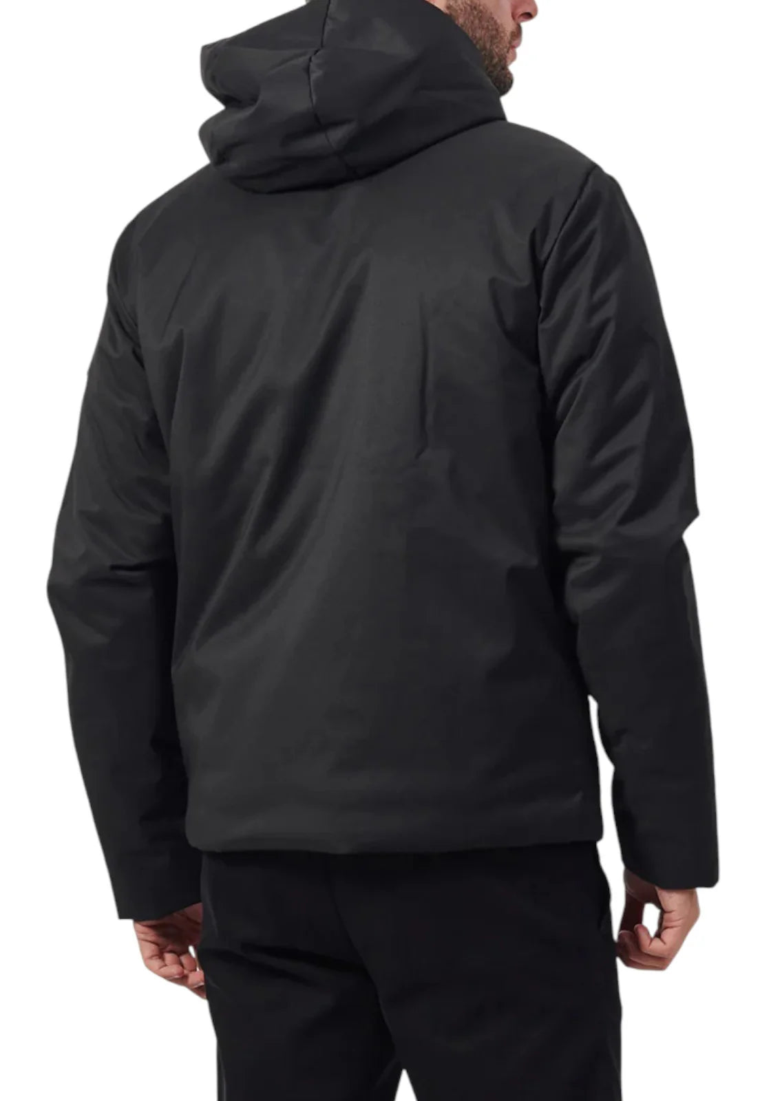 EMPORIO ARMANI GIUBBOTTO NERO PIUMINO EA7 CON CAPPUCCIO