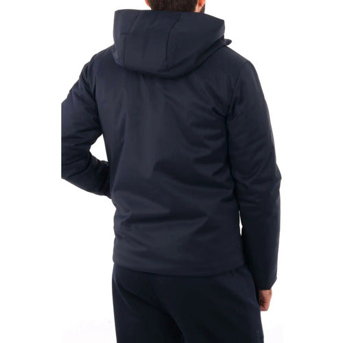 EMPORIO ARMANI GIUBBOTTO BLU PIUMINO EA7 CON CAPPUCCIO