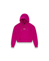 DISCLAIMER FELPA FUXIA CON CAPPUCCIO DONNA