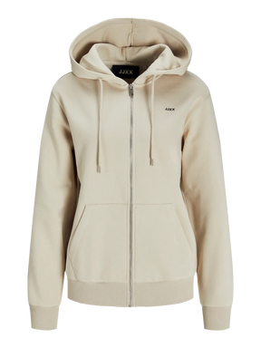 JJXX JXABBIE RLX BEIGE FELPA CON ZIP DONNA
