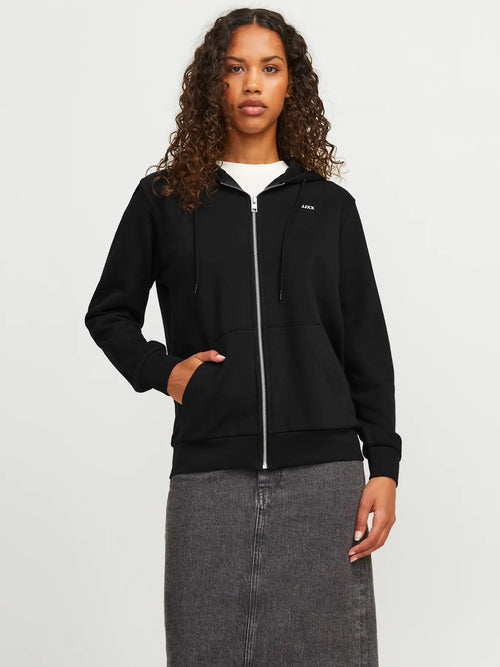 JJXX Jxabbie RLX Nera Felpa Con Zip Donna AW26
