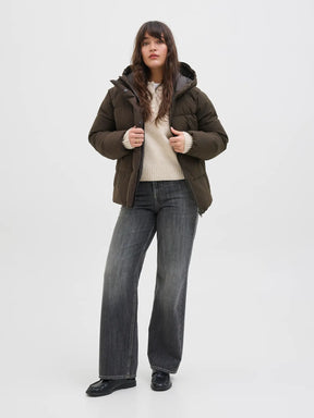 JJXX JXGLOBAL MARRONE GIUBBOTTO CON CAPPUCCIO