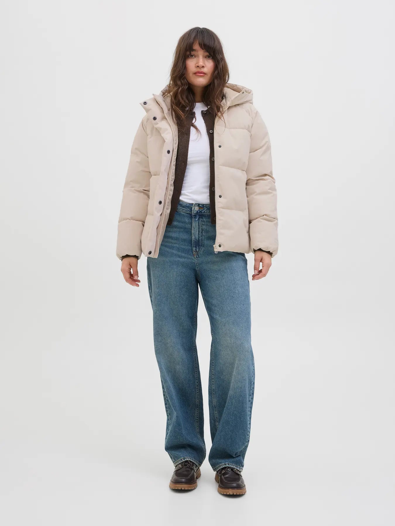 JJXX JXGLOBAL BEIGE GIUBBOTTO CON CAPPUCCIO