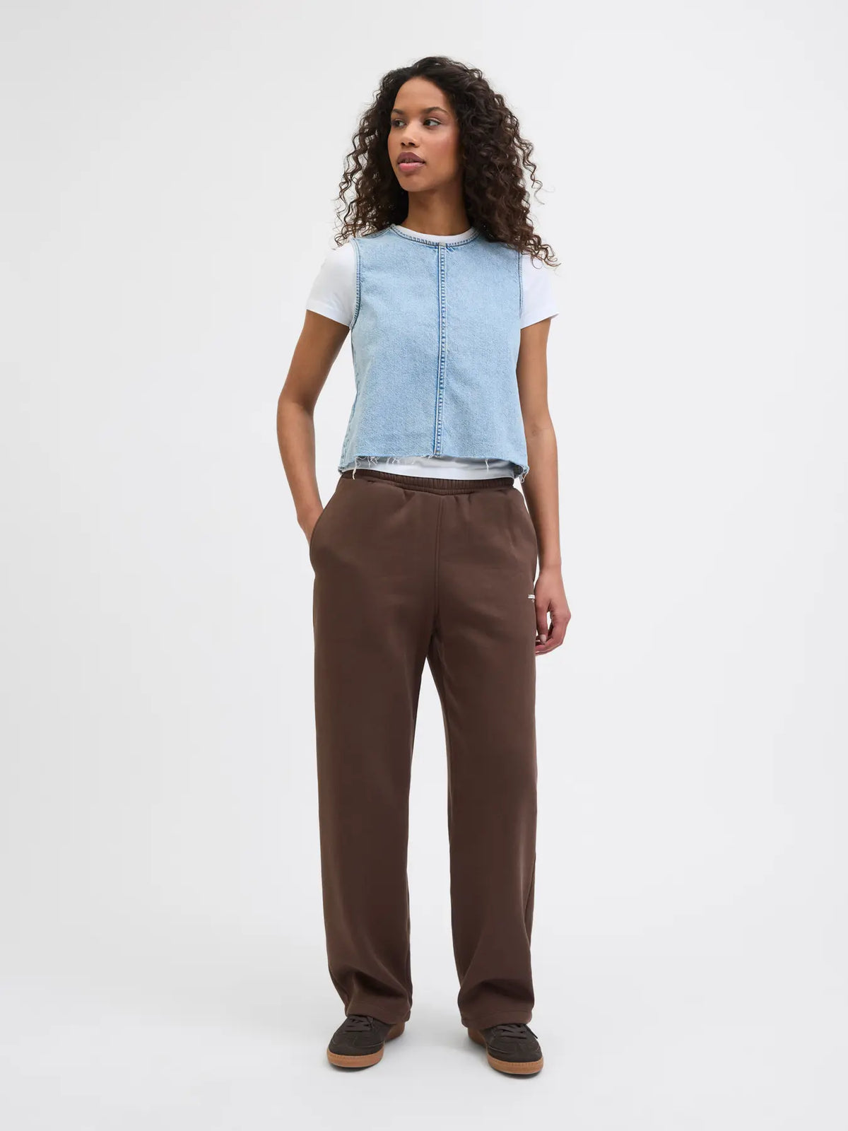 JJXX JXSTUDIO MARRONE PANTALONE DI TUTA A PALAZZO