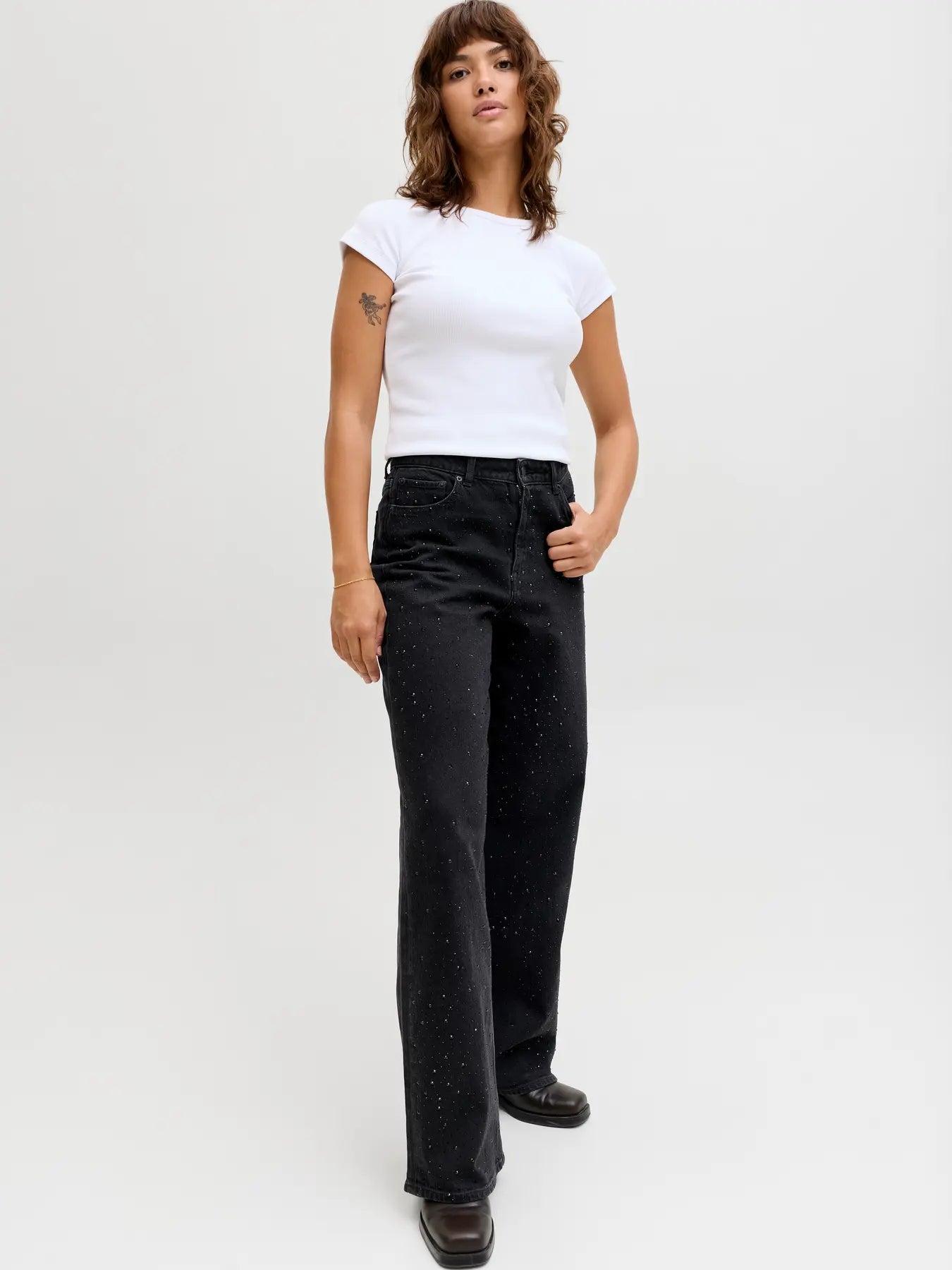 JJXX JXTOKYO JEANS BRILLANTINATO NERO DONNA R296