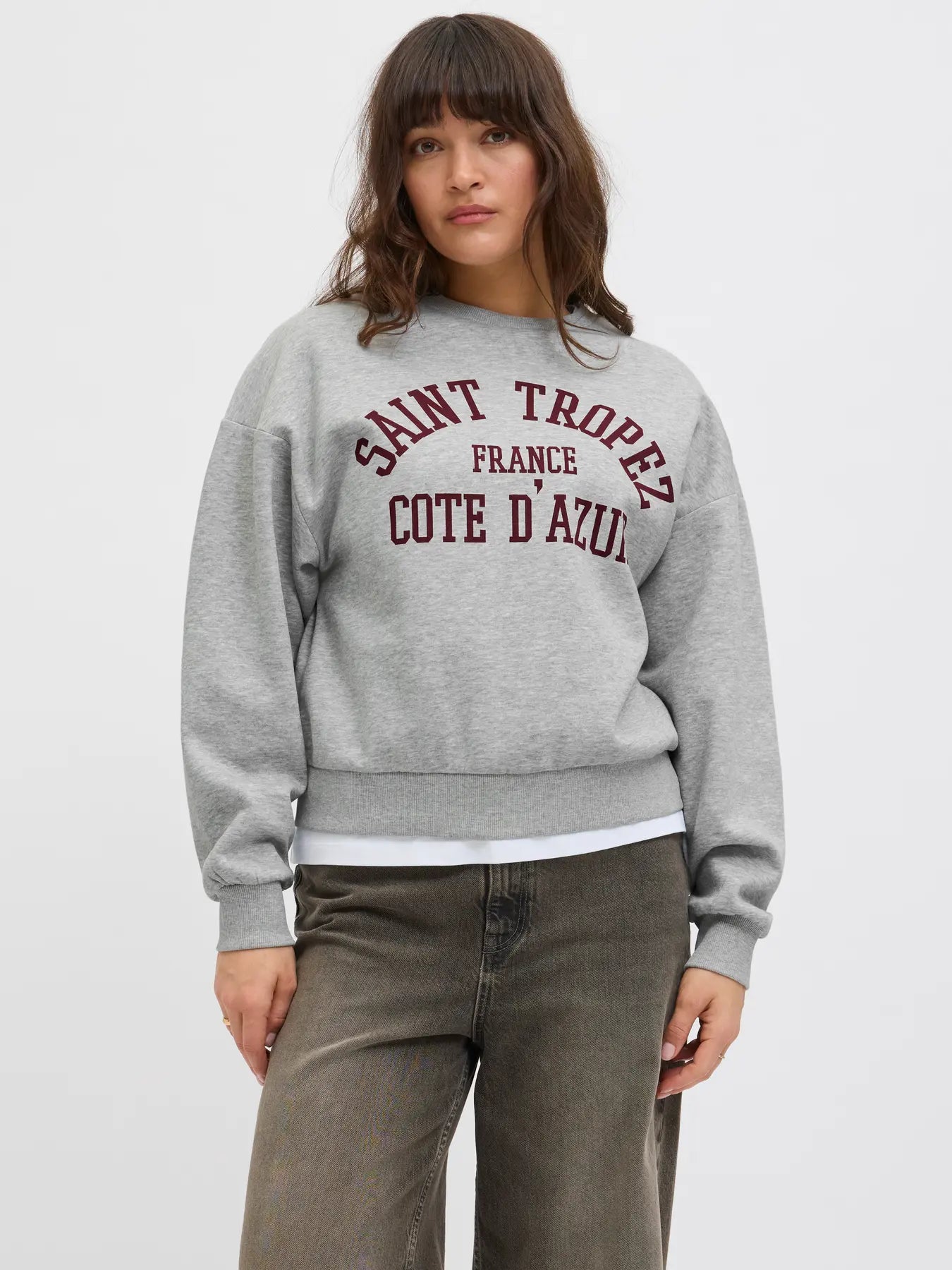 JJXX JXMERLE GRIGIA FELPA GIROCOLLO