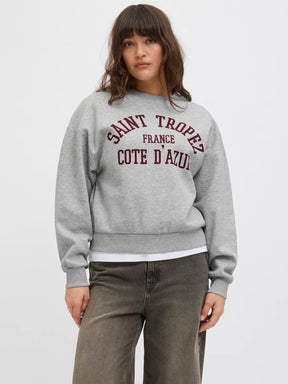 JJXX JXMERLE GRIGIA FELPA GIROCOLLO