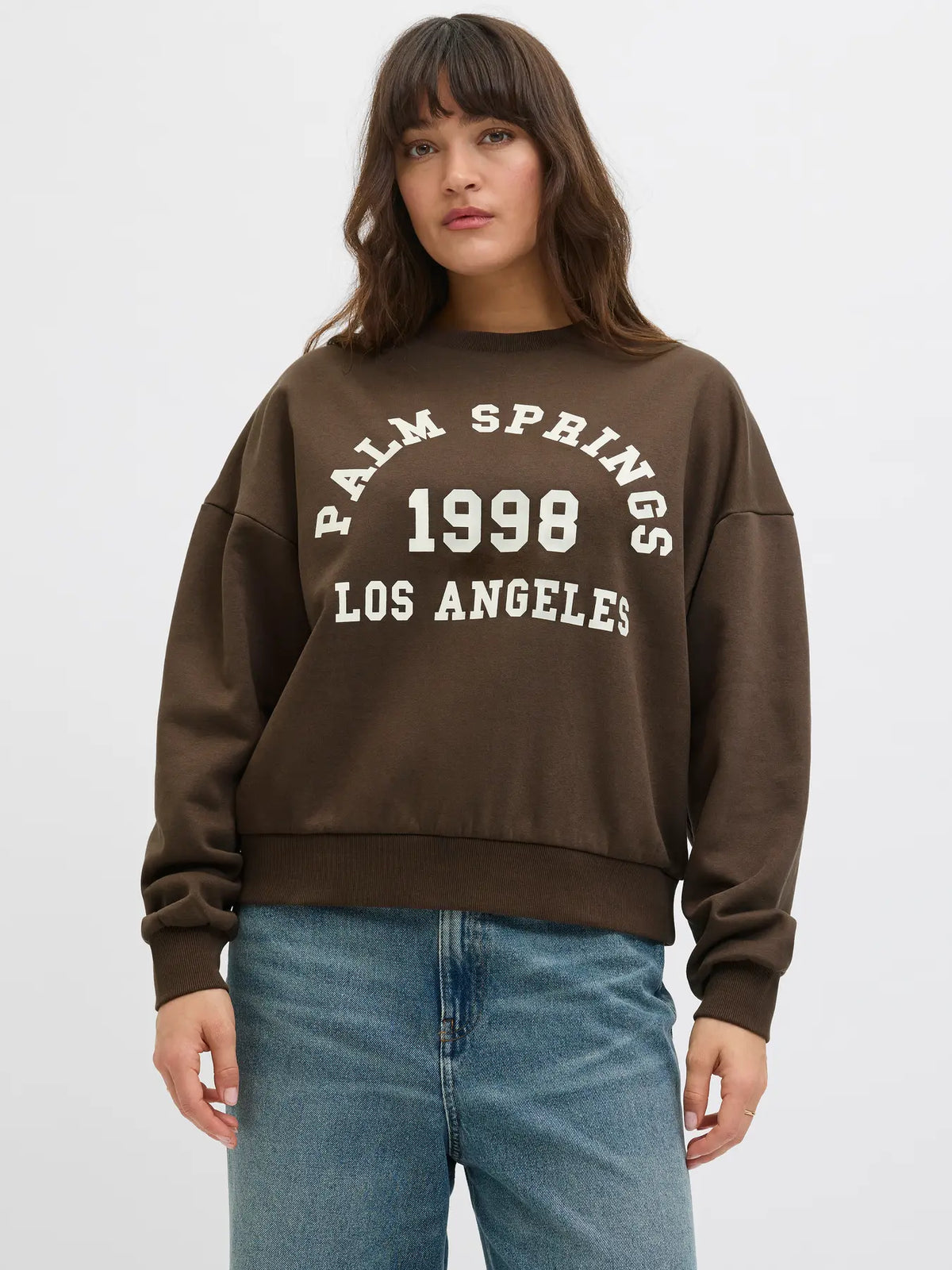 JJXX JXMERLE MARRONE FELPA GIROCOLLO