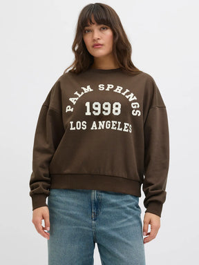 JJXX JXMERLE MARRONE FELPA GIROCOLLO