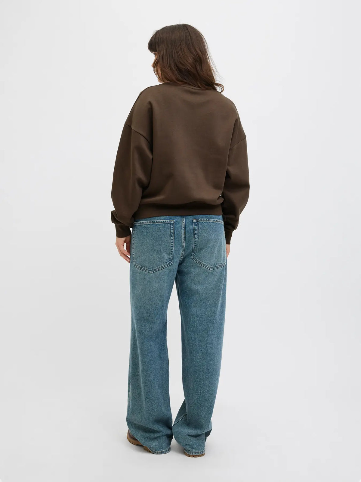 JJXX JXMERLE MARRONE FELPA GIROCOLLO