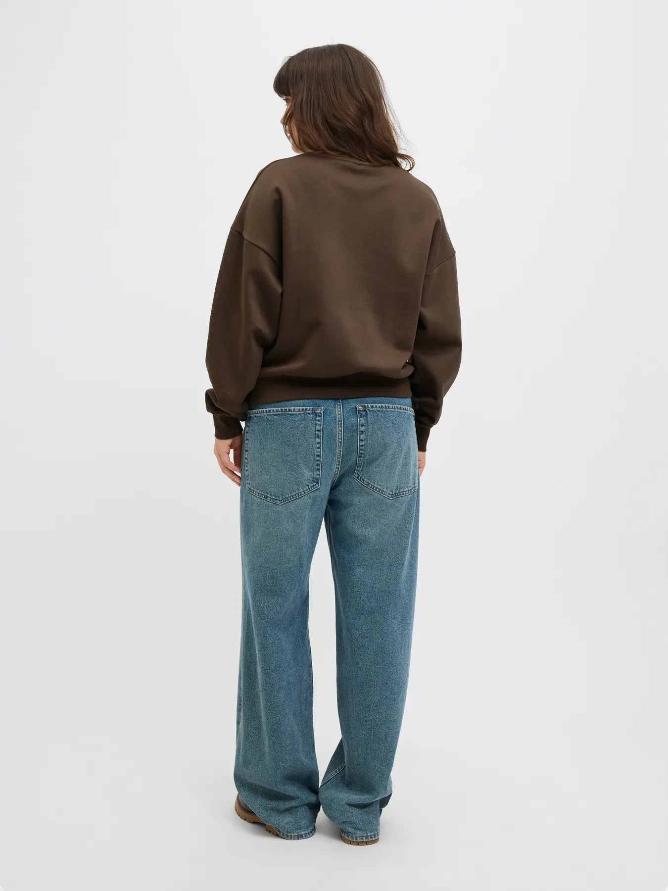 JJXX JXMERLE MARRONE FELPA GIROCOLLO