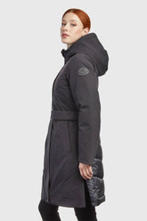 CANADIENS DONNA GIUBBOTTO MISTA/W NERO LUNGO