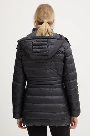 EMPORIO ARMANI DONNA GIUBBOTTO FASCIATO LUNGO NERO