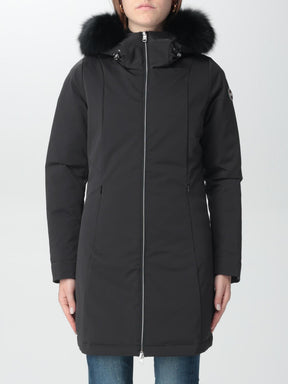 COLMAR DONNA GIUBBOTTO LUNGO LISCIO CON PELLICCIA NERO