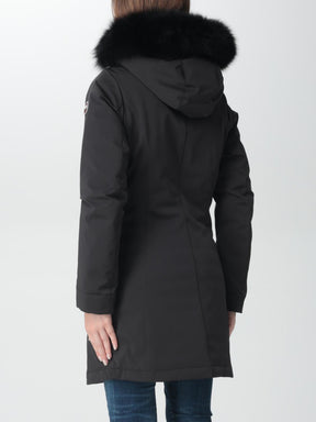 COLMAR DONNA GIUBBOTTO LUNGO LISCIO CON PELLICCIA NERO