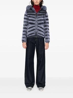 COLMAR DONNA GIUBBOTTO CORTO CON PELLICCIA LAVANDA SCURO