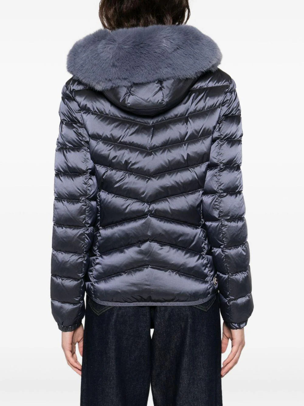 COLMAR DONNA GIUBBOTTO CORTO CON PELLICCIA LAVANDA SCURO