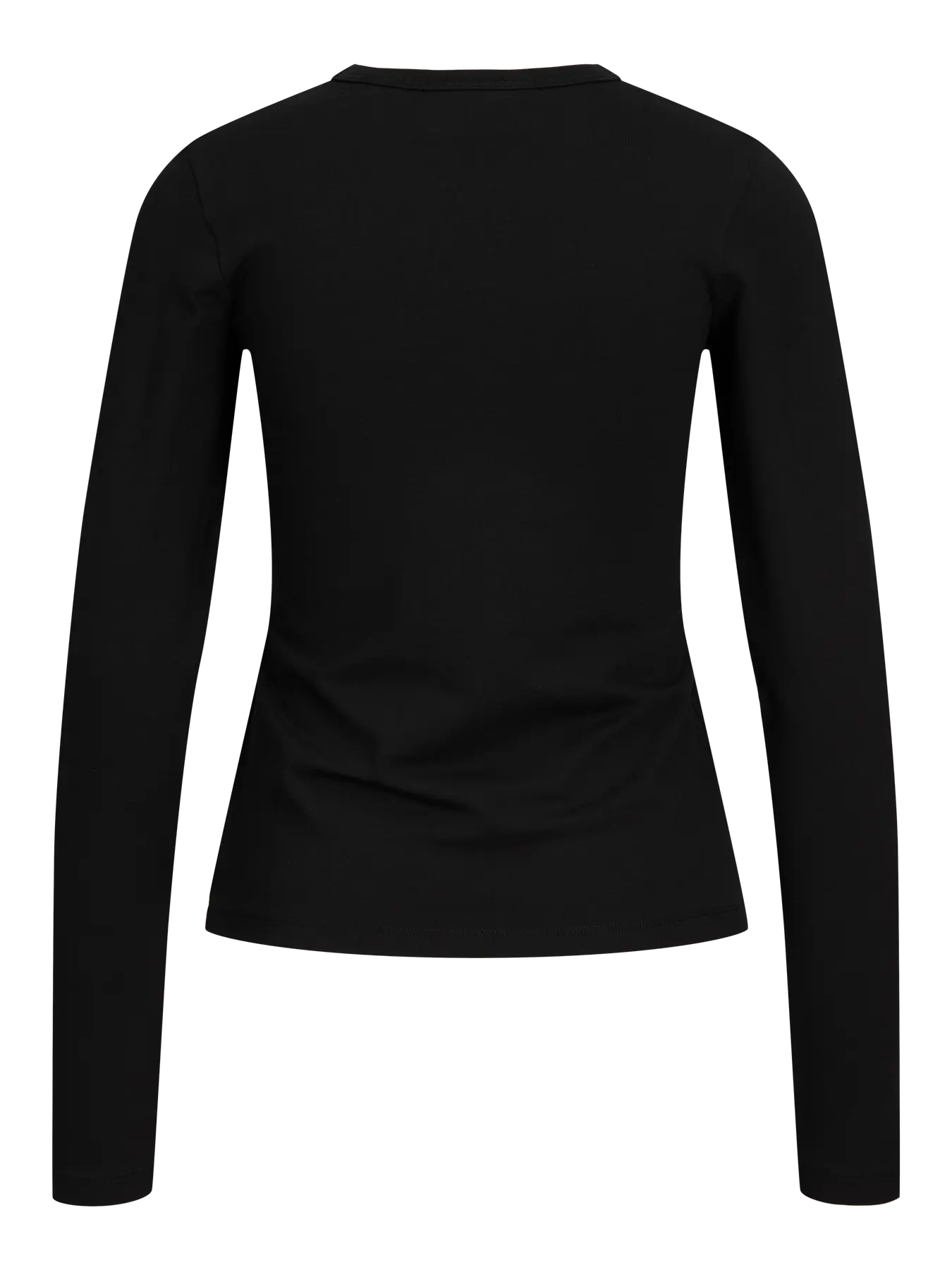 JJXX JXCELINE MAGLIETTA IN COTONE A MANICHE LUNGHE NERA DONNA