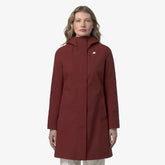 K-WAY DONNA GIUBBOTTO LUNGO BORDEAUX STHEPY BONDED