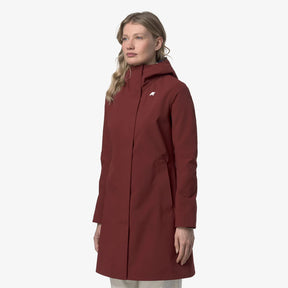 K-WAY DONNA GIUBBOTTO LUNGO BORDEAUX STHEPY BONDED