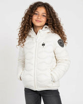 BLAUER Piumino Lowell Junior Con Logo Rimovibile Bambina Bianco