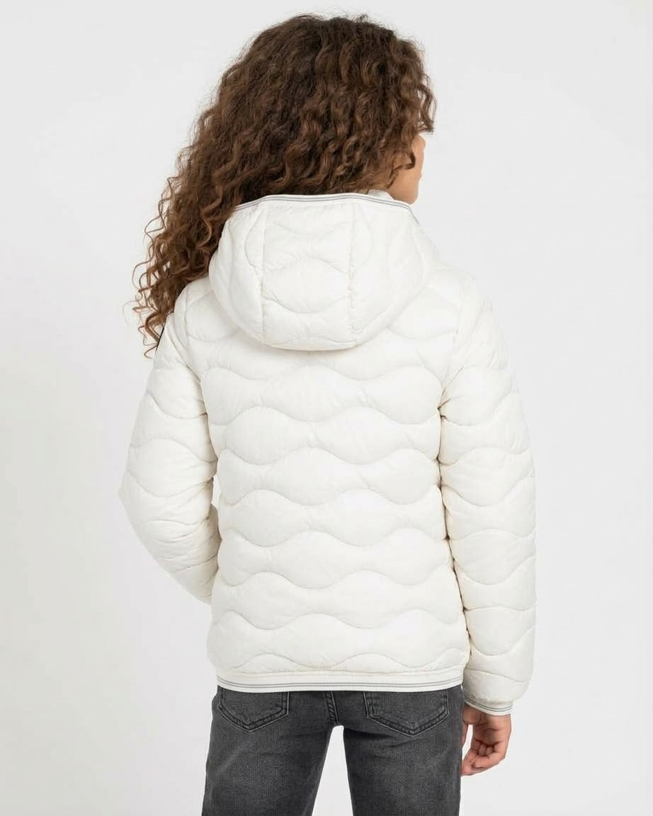 BLAUER Piumino Lowell Junior Con Logo Rimovibile Bambina Bianco