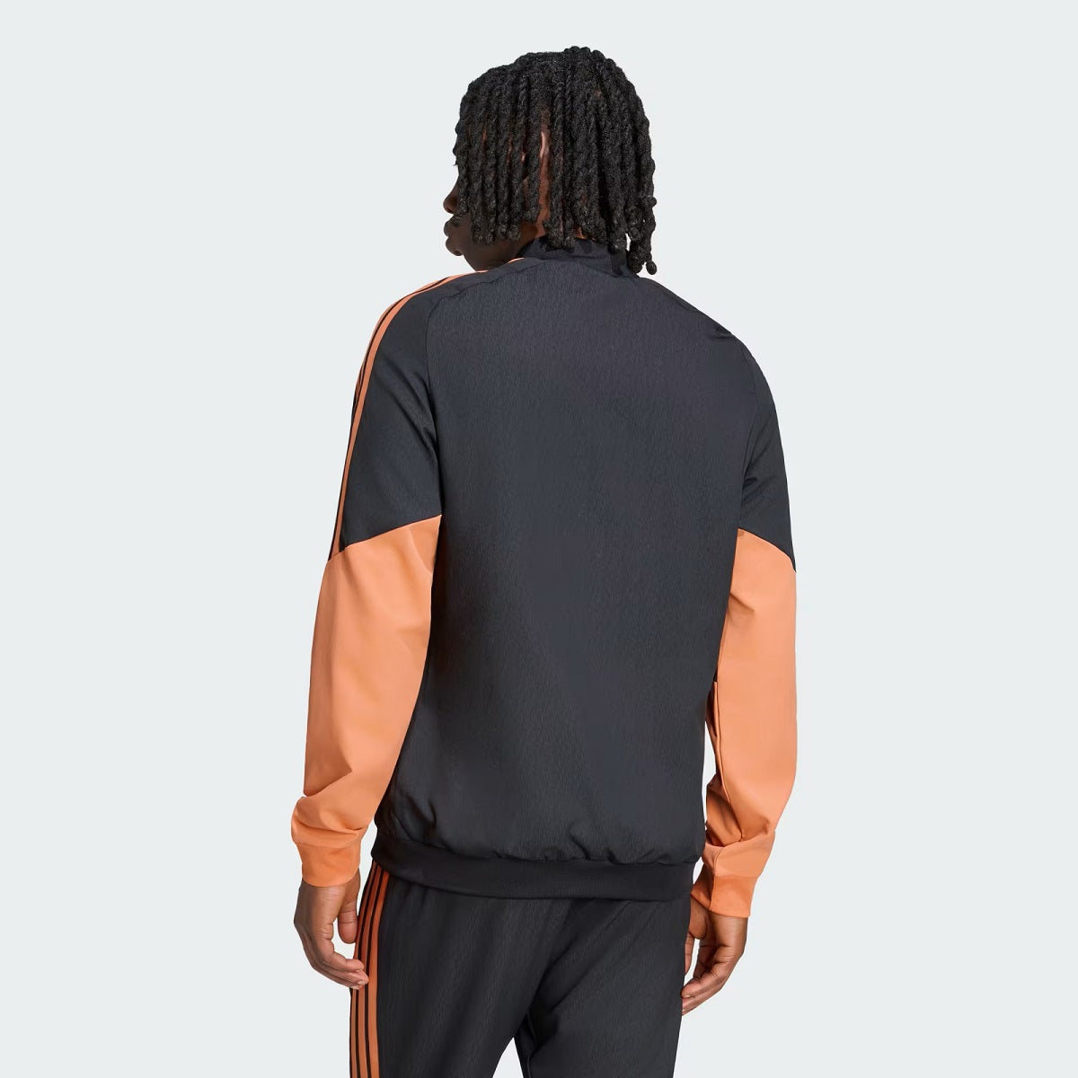 ADIDAS Tuta Completa Arsenal Con Zip Senza Cappuccio Microfibra Nero/Arancione