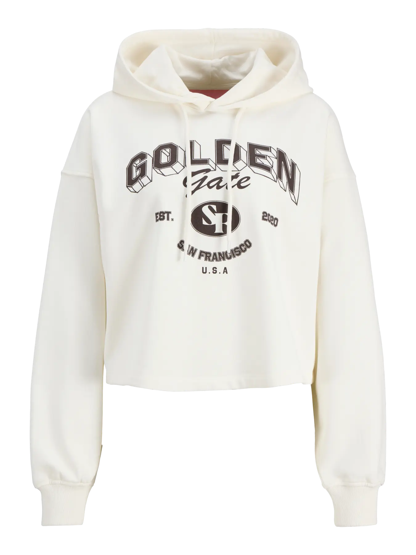 JJXX JXMERLE SPRING FELPA BEIGE CON CAPPUCCIO IN COTONE GARZATO