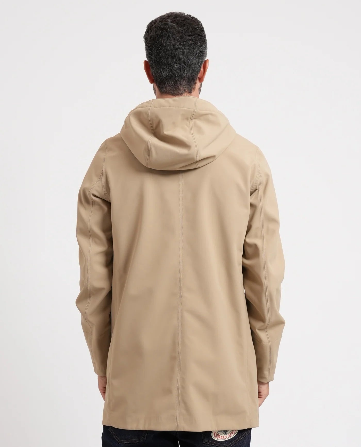 K-WAY Giubbotto Lungo Marlyn Bonded Con Cappuccio Beige