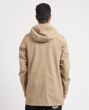 K-WAY Giubbotto Lungo Marlyn Bonded Con Cappuccio Beige