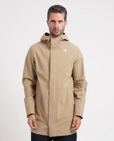 K-WAY Giubbotto Lungo Marlyn Bonded Con Cappuccio Beige
